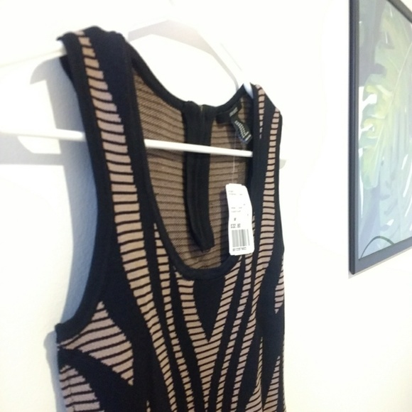New! Forever 21 black and tan mini dress - Size M - Picture 2 of 3